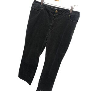 Coldwater Creek Natural Fit Bootcut Black Corduroy Pants
